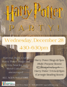 Harry Potter Party! @ Sparta Free Library